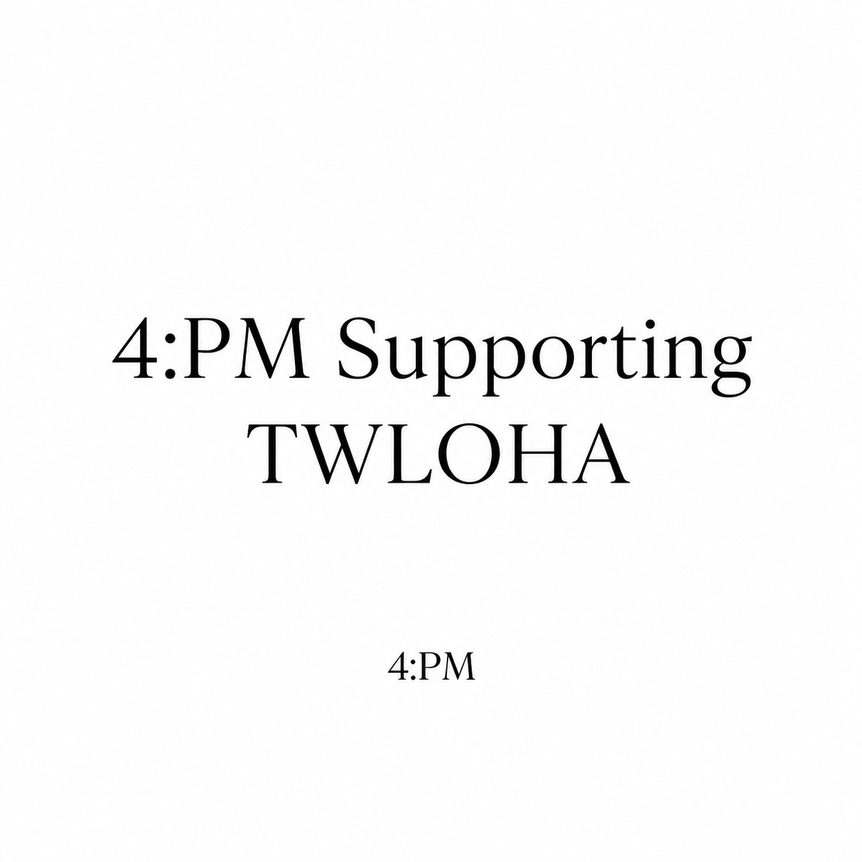 4:PM Supporting TWLOHA