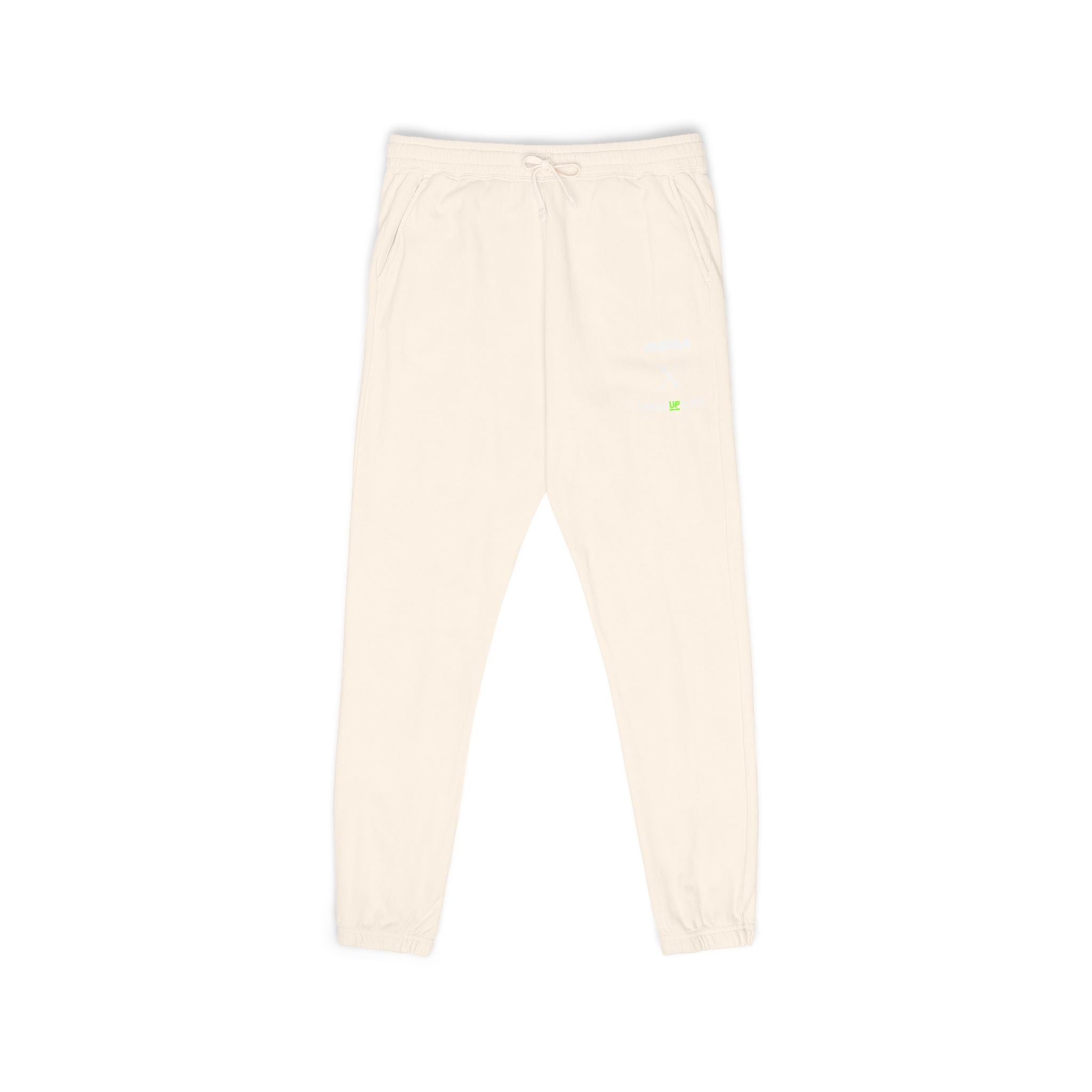 4:PM X HeadsUpGuys — Fleece Sweatpants — Minimal White Logo Joggers