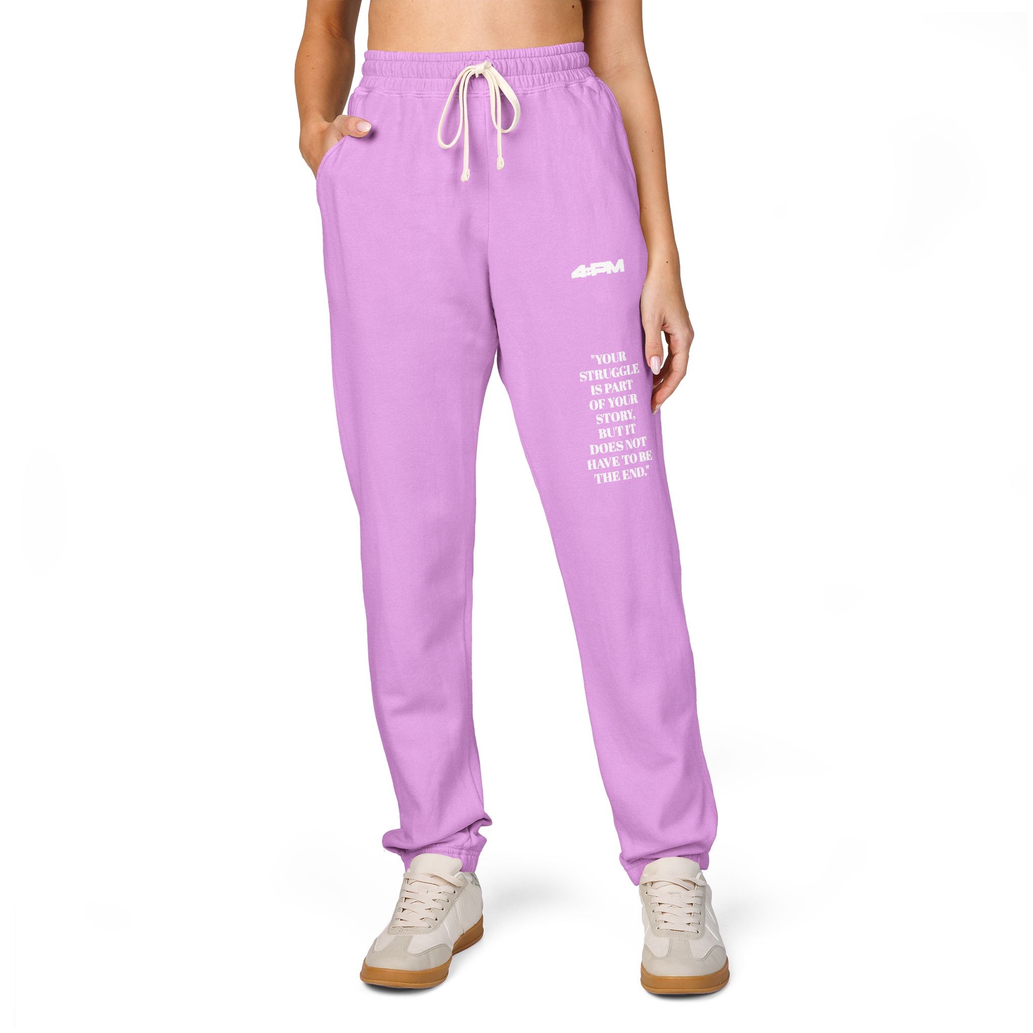 4:PM Supporting TWLOHA — Minimal White Logo Joggers