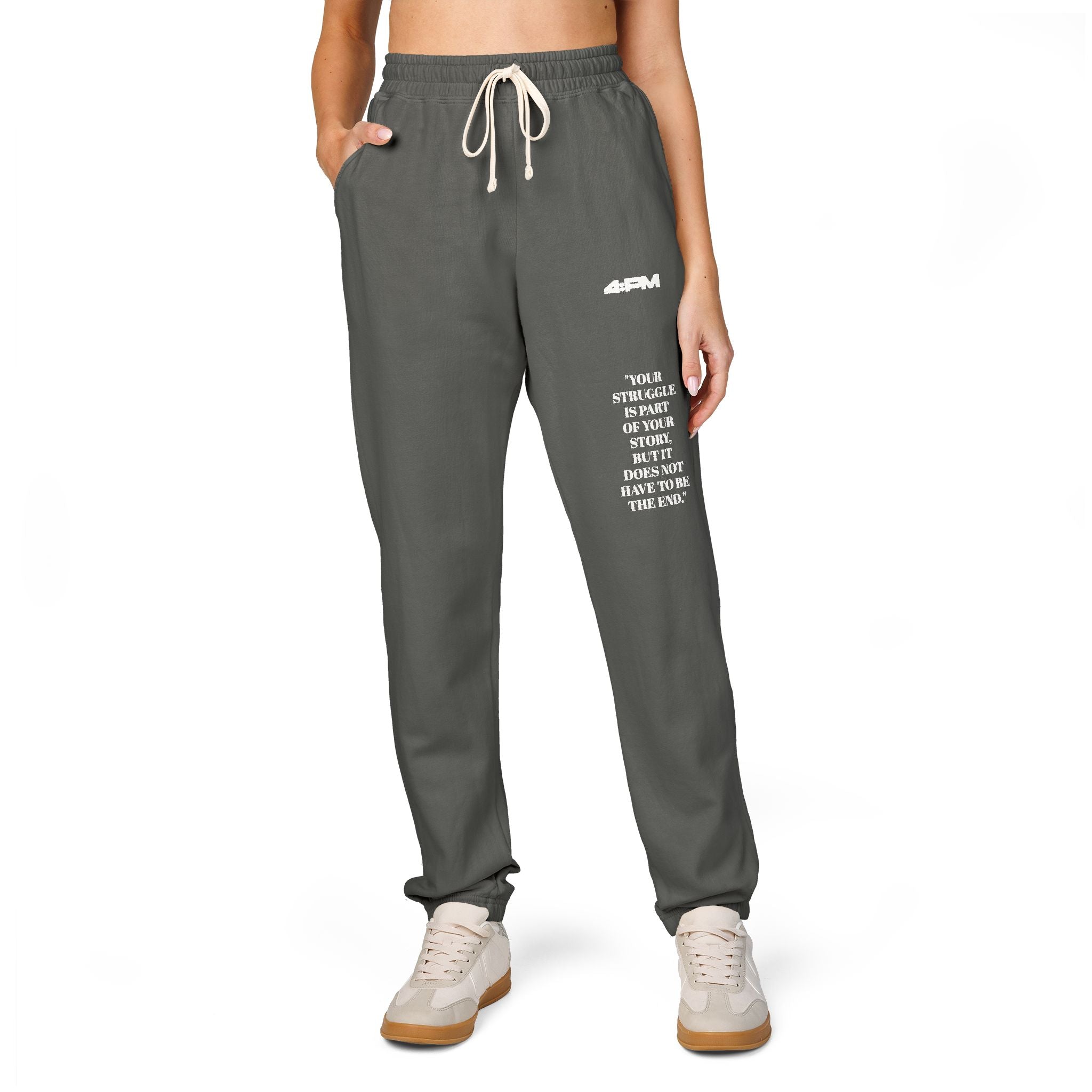 4:PM Supporting TWLOHA — Minimal White Logo Joggers